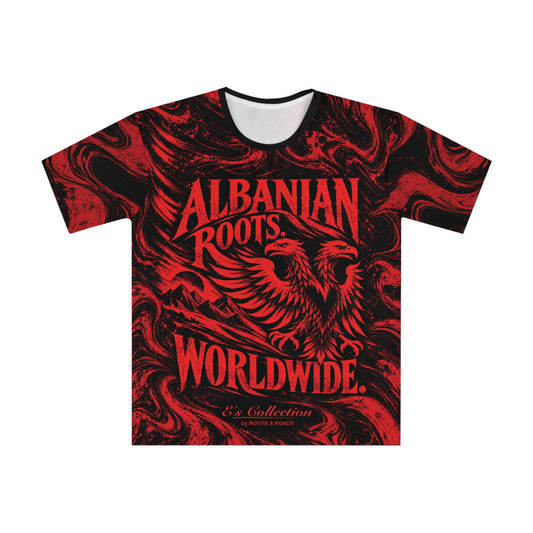 E-03 — ALBANIAN ROOTS. WORLDWIDE. | E's Collection AOP T-Shirt