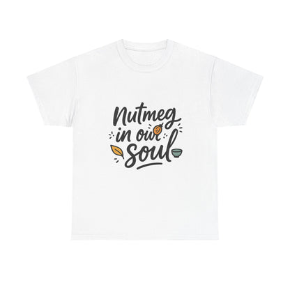 Front view of the Grenada Nutmeg in Our Soul T-Shirt