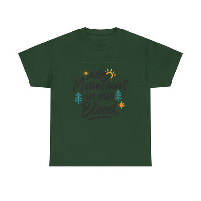 Additional product view of the Afghanistan Mountains in Our Blood T-Shirt