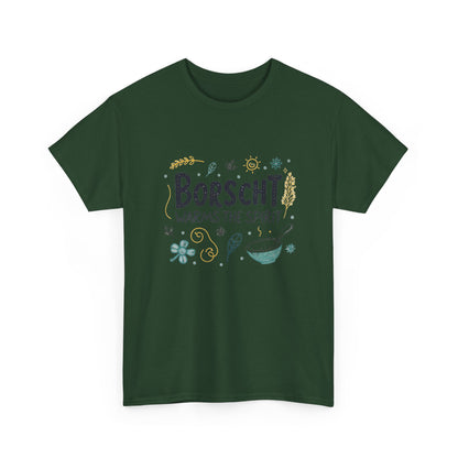 Additional product view of the Ukraine Borscht & Resilience T-Shirt
