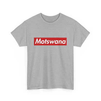 Additional product view of the Motswana Red Wordmark T-Shirt