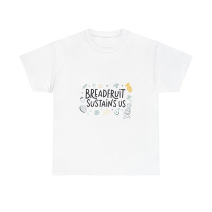 Front view of the Micronesia Breadfruit Sustains Us T-Shirt