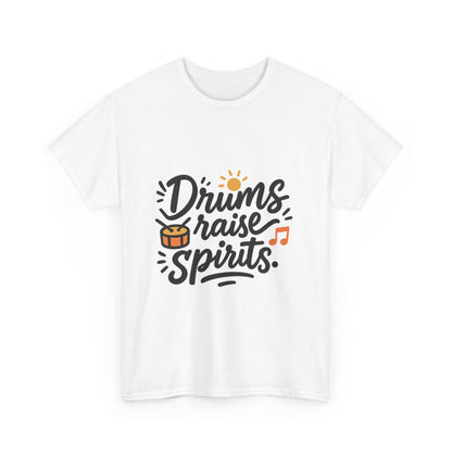 Additional product view of the Guinea Drums Raise Spirits T-Shirt