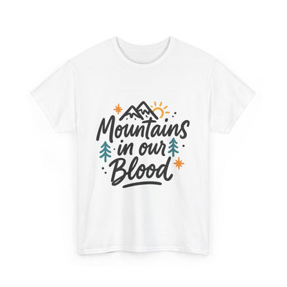 Additional product view of the Afghanistan Mountains in Our Blood T-Shirt