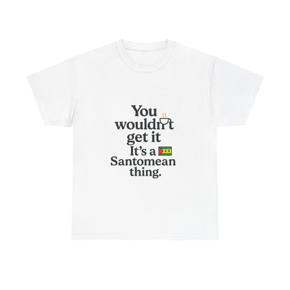 Front view of the São Tomé & Príncipe Santomean Thing T-Shirt