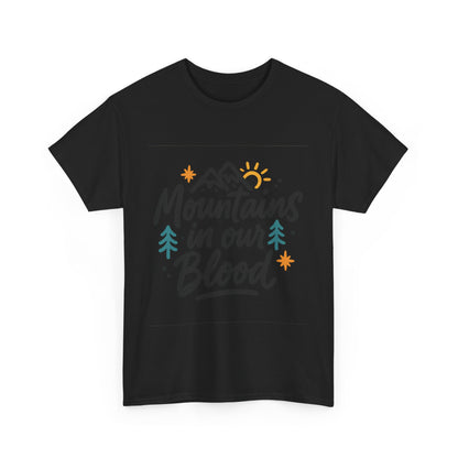 Additional product view of the Afghanistan Mountains in Our Blood T-Shirt