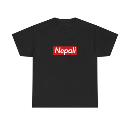 Additional product view of the Nepal Nepali Red Wordmark T-Shirt
