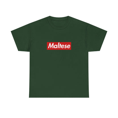 Additional product view of the Malta Maltese Red Wordmark T-Shirt