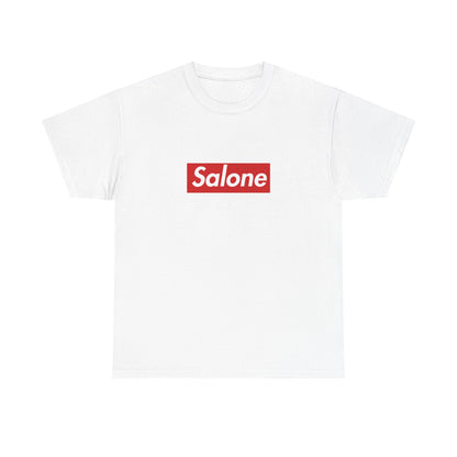 Front view of the Sierra Leone Salone Red Wordmark T-Shirt