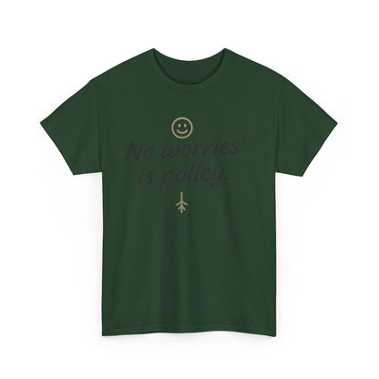 Additional product view of the Australia No Worries Policy T-Shirt