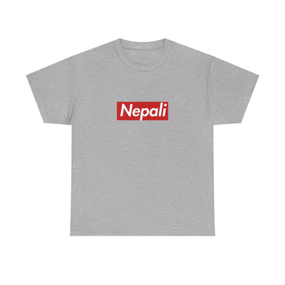 Additional product view of the Nepal Nepali Red Wordmark T-Shirt